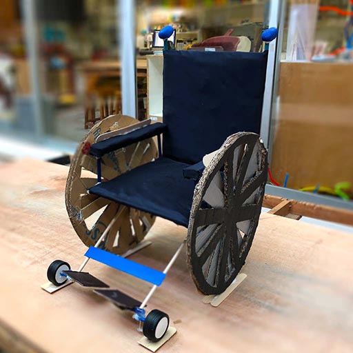 Multimedia Wheelchair : Recycled Materials